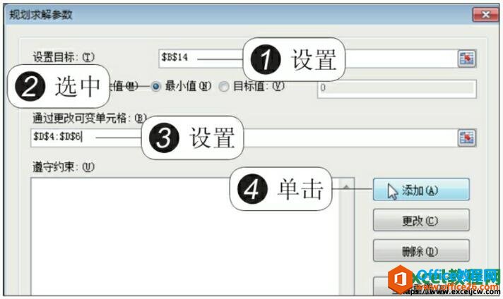 excel2010规划求解参数对话框