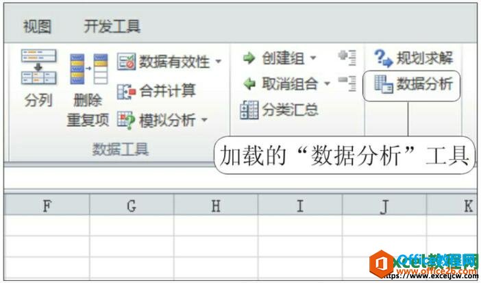 excel2010加载数据分析工具