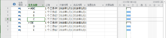 Project 如何显示摘要任务