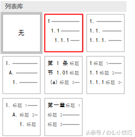 word文档如何设置和使用多级列表