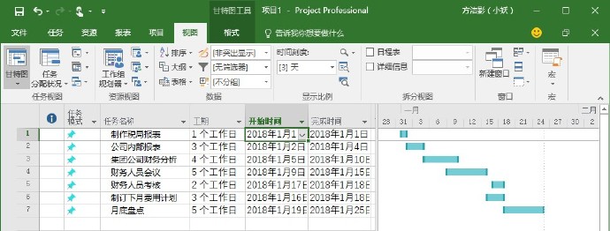 Project 什么是甘特图