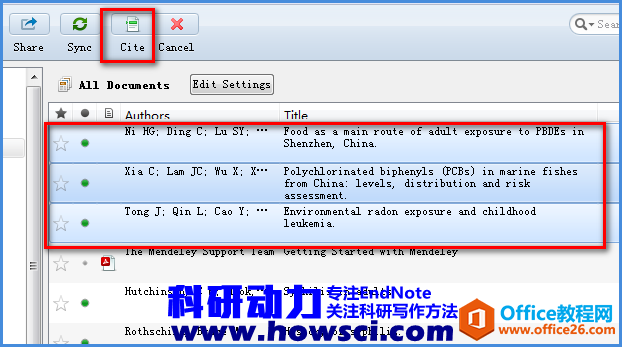 Mendeley在Word添加工具栏和插入和删除文献的方法