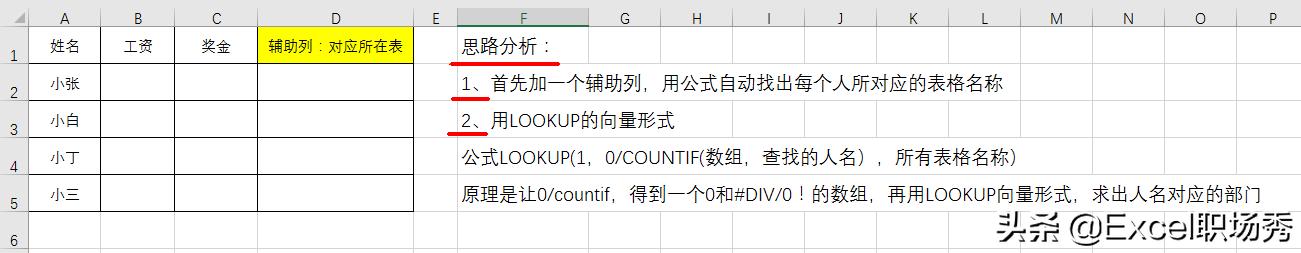 VLOOKUP函数天阶用法:你见过吗?同时一次性完成对100张表格的引用