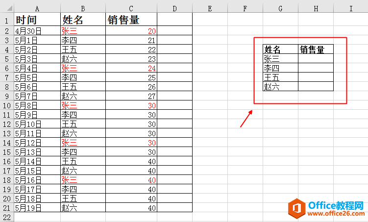 Excel中一个对象分布在不同的区域，怎样对其求和呢？