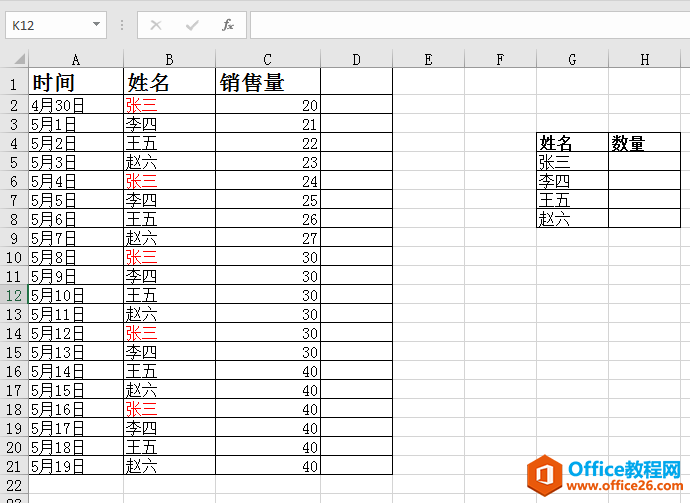 Excel长文档中一个对象分布在不同的区域，怎样对其计数呢？