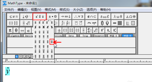 打开MathType软件进入编辑状态