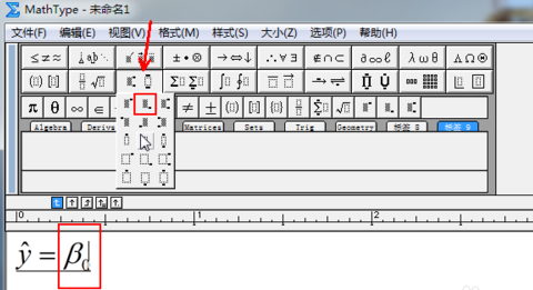 打开MathType编辑模板界面