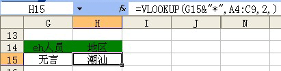 VLOOKUP函数应用