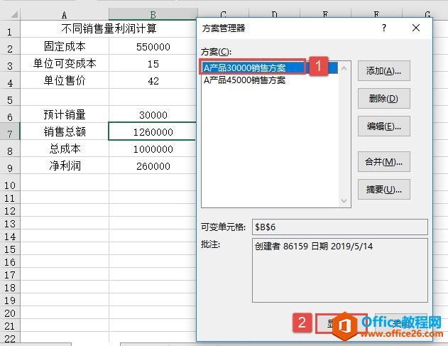 Excel 2019显示方案