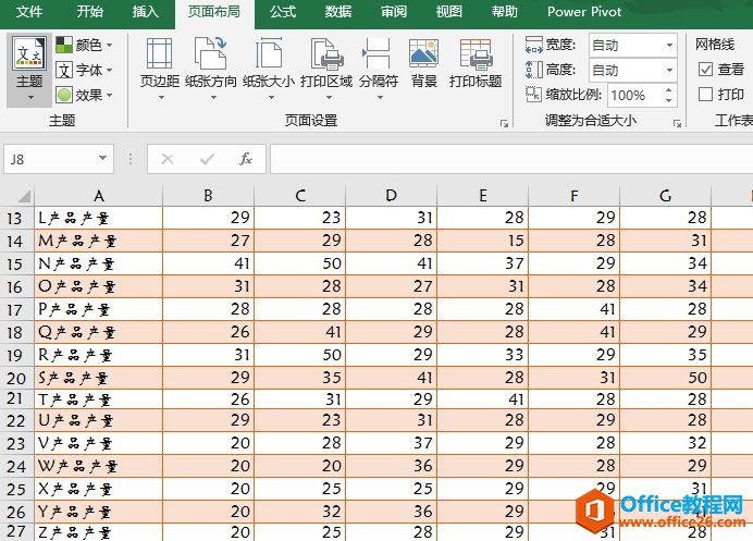 Excel 2019设置表格主题