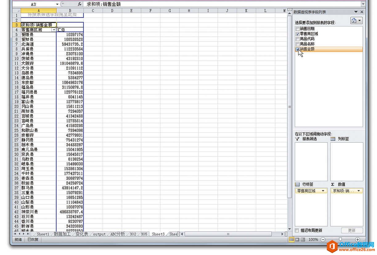 请勿使用数据透视表（Pivot Table）