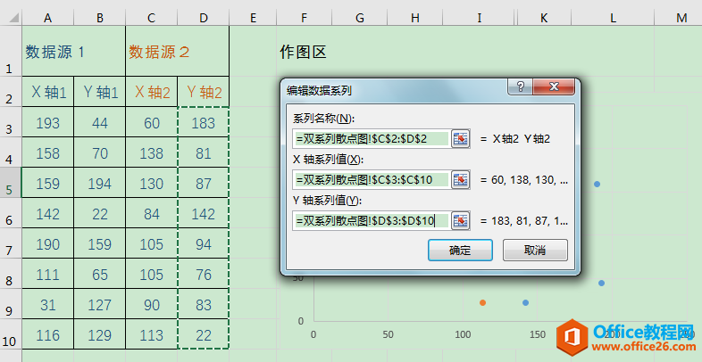 Excel办公技巧：如何制作双系列散点图？