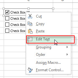 Excel 中如何一次插入多个复选框