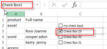 Excel 中如何一次插入多个复选框