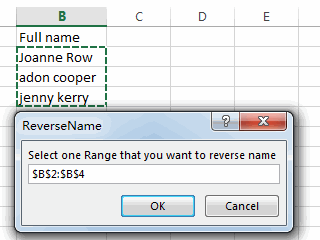 Excel如何颠倒名字姓氏