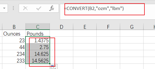 <b>如何在Excel 2013/2016中将单位磅转换为盎司或克</b>