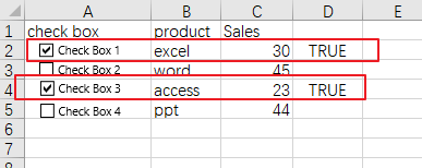 Excel 中如何统计或者求和选中的复选框的数3