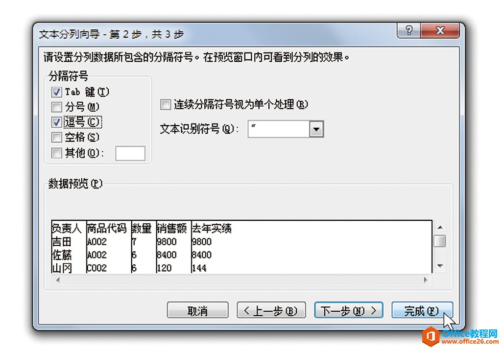 Excel按单元格分割 CSV逗号，分隔值的数据