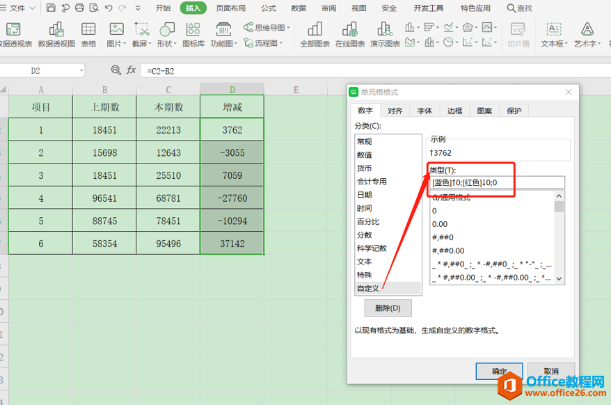 Excel表格技巧—用箭头标记Excel表格中数据增减的方法