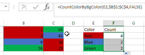 EXCEL中如何按单元格背景颜色求和或计数