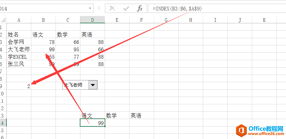 excel 如何利用index函数完成动态图表