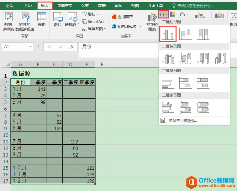 Excel办公技巧：分簇柱形图制作案例解析