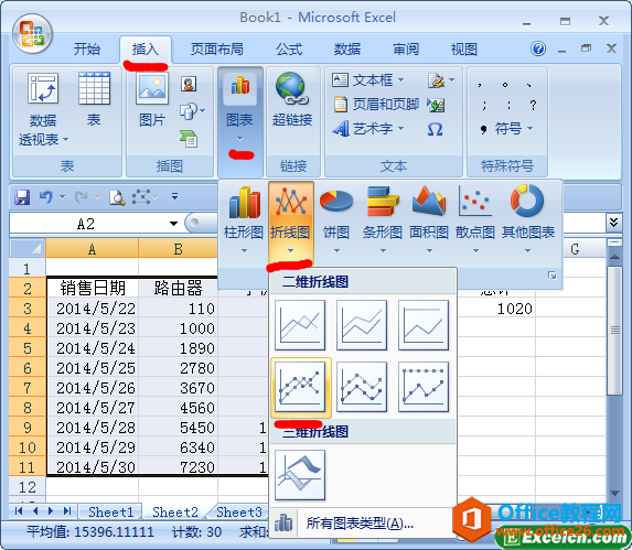 创建excel图表的操作步骤