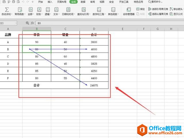 Excel表格技巧—如何使用追踪从属单元格