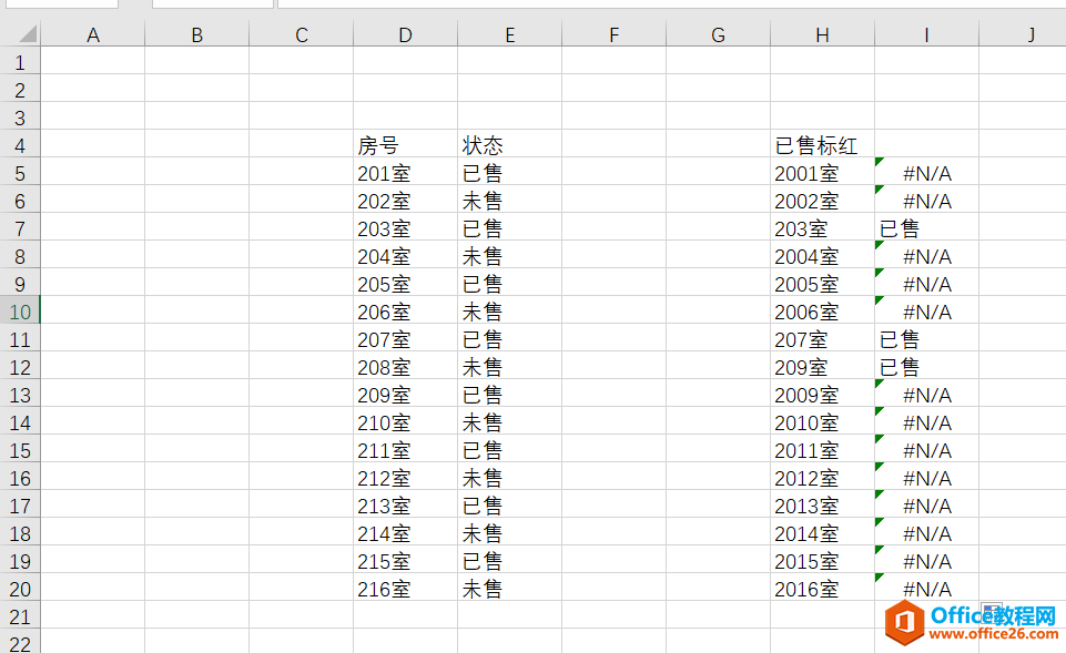 excel 左侧表格满足条件，右侧表格指定单元格变红？