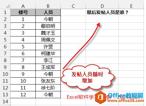 excel 返回最后一个值