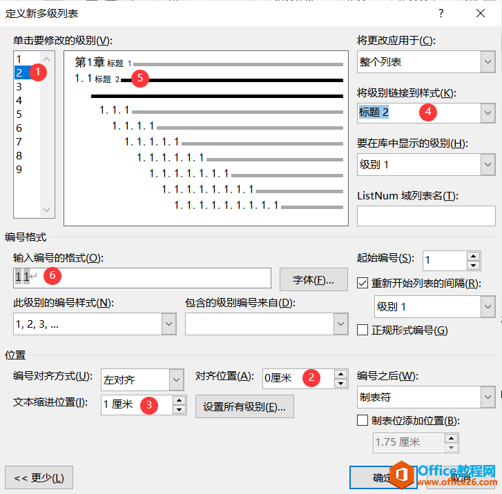 word 多表列表设置 word 标题样式关联设置 图解技巧教程