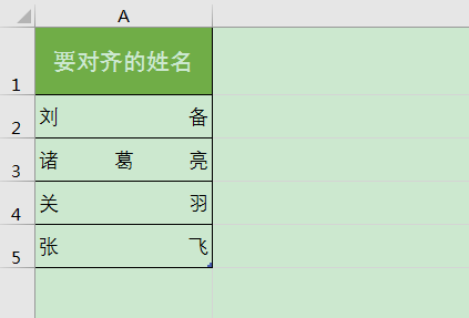 Excel办公技巧：如何快速使不同长度的姓名在单元格中首尾对齐？