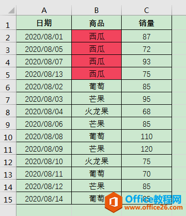 Excel办公技巧：如何将指定颜色的单元格数据排放在表格顶端？