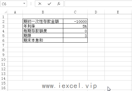 Excel中的财务函数—FV终值函数