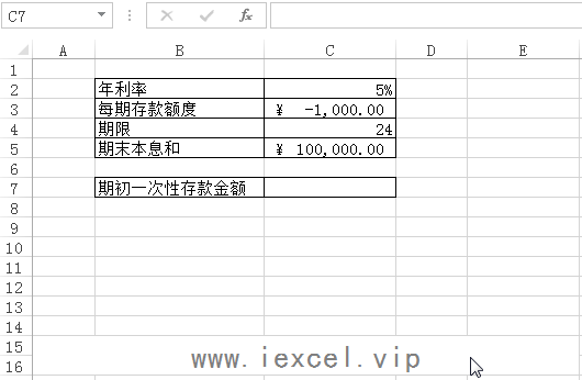 Excel中的财务函数-PV现值