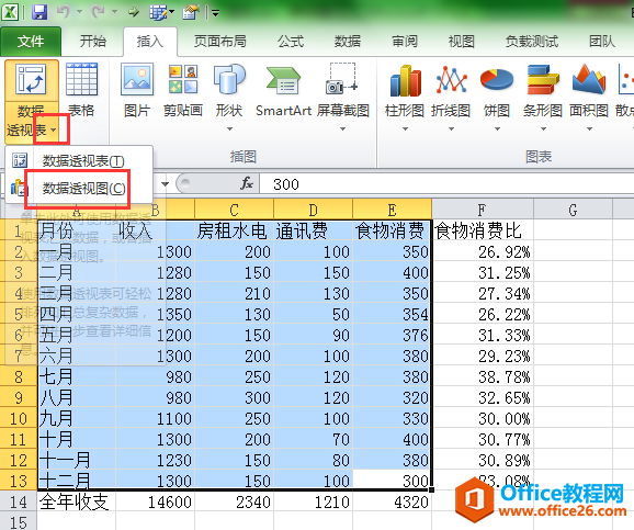 excel数据透视图操作方式