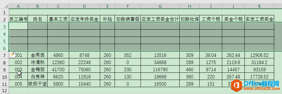 Excel办公技巧：利用辅助数列制作员工个人工资条