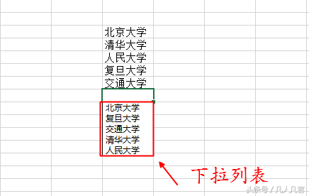 Excel中怎样自动生成下拉列表？