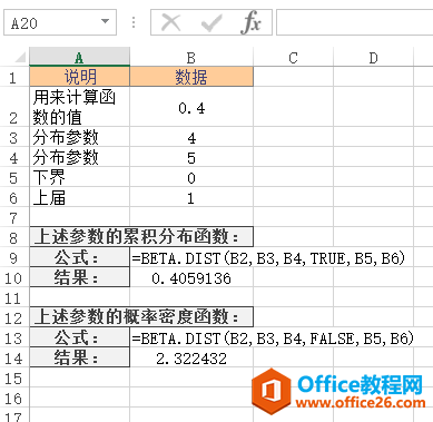 BETA.DIST 函数