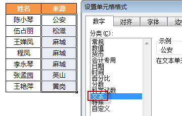 设置单元格格式