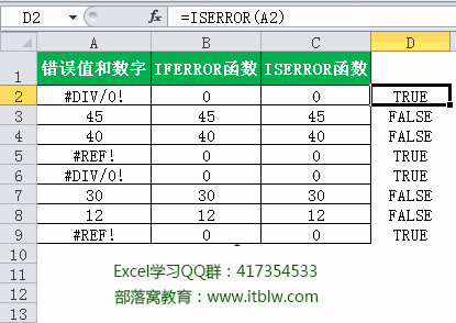 iserror函数用法