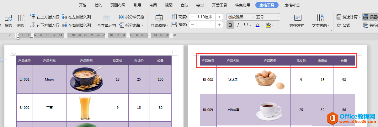 WPS excel跨页表格每页都有标题，该如何处理？