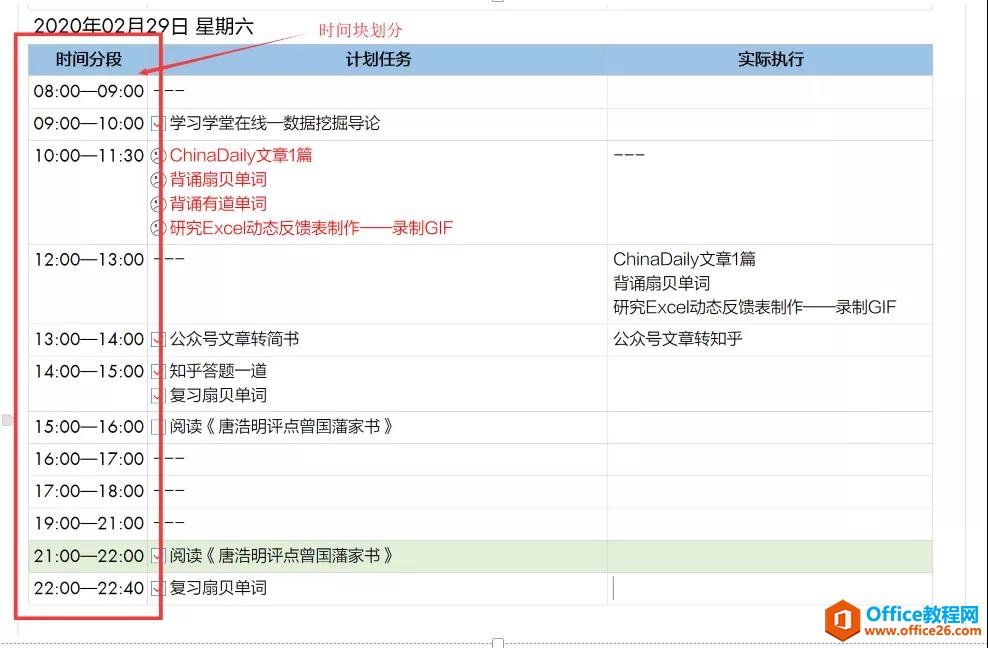 <b>OneNote 日规划模板基本操作 时间块划分</b>