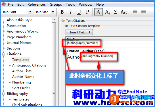 EndNote插入引文序号为上标怎么破