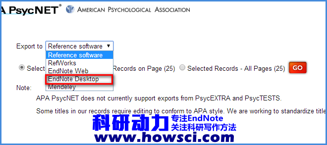 EndNote批量导入APA-American Psych Assn文献的方法