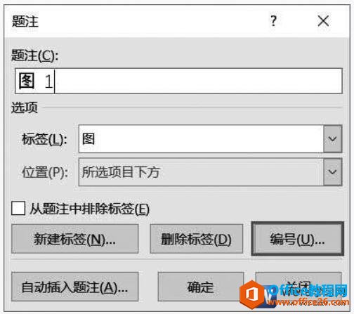 word2019设置题注的属性