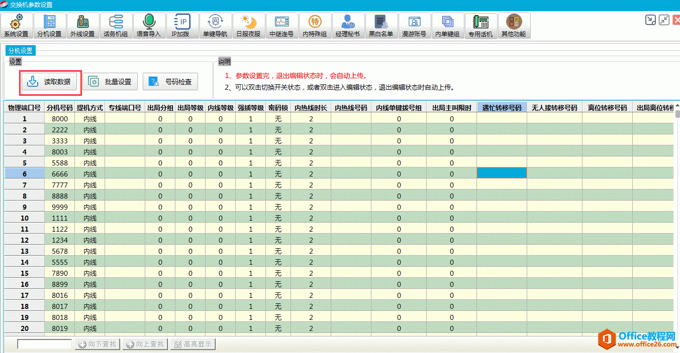 国威时代电话交换机，如何使用管理软件更改号码？（内有软件）