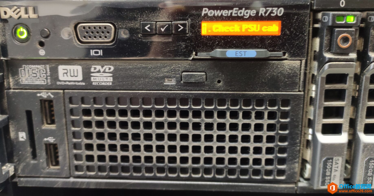 DELL R730服务器报PSU 1 is lost