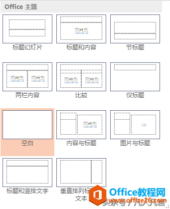 powerpoint中常见的幻灯片版式