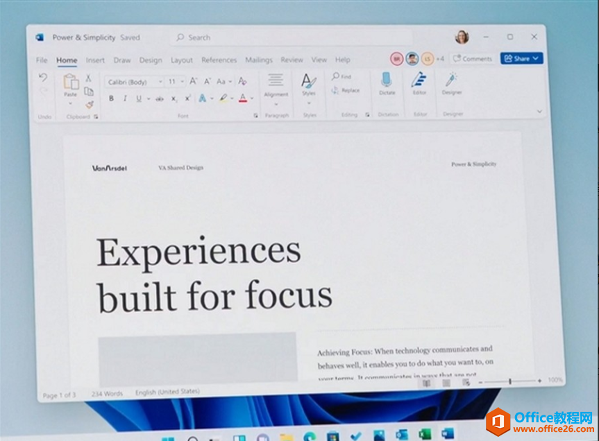 <b>微软office 21界面曝光，更加现代化</b>